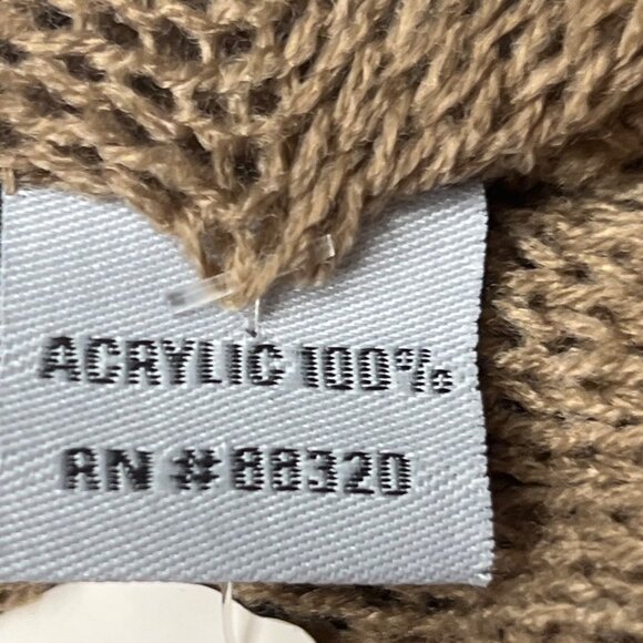 CC Exclusive Hand-crocheted Tan Beanie 100% Acrylic Warm Comfortable Stretch NWT - Picture 3 of 8